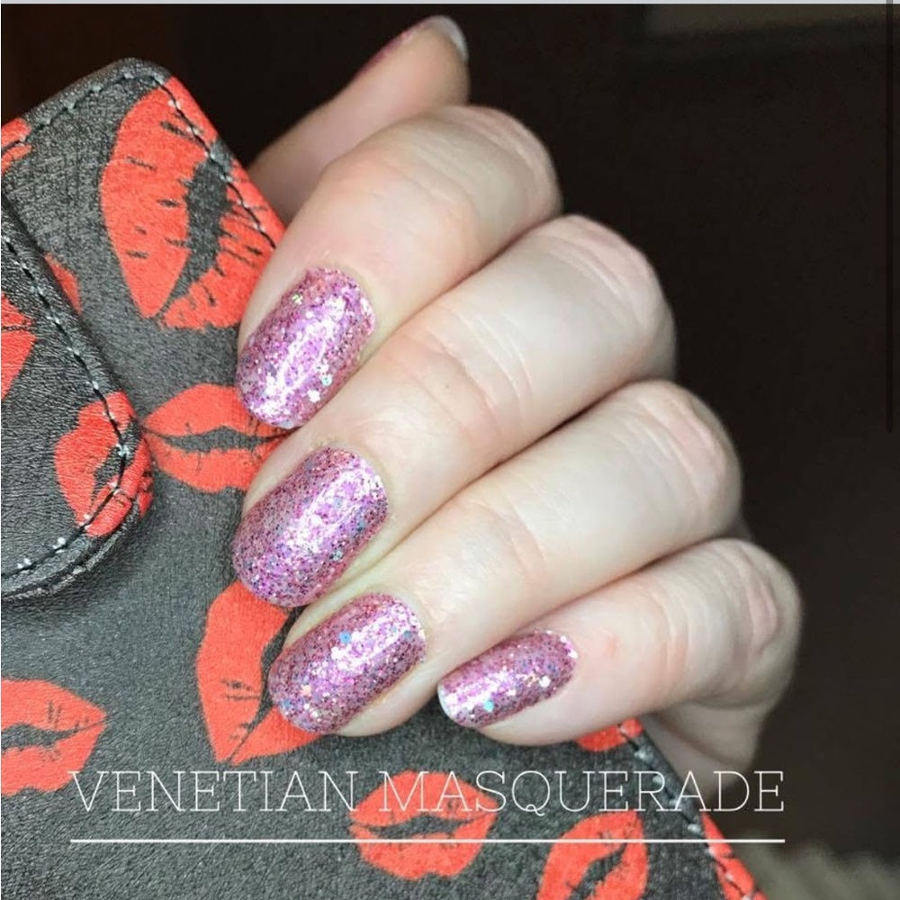 *Retired, HTF* Color Street: Venetian Masquerade | Fuchsia Pink Silver Glitter - Picture 7 of 9